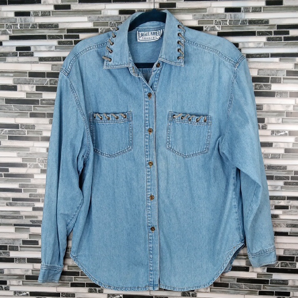 Blue Denim Button Down Shirt